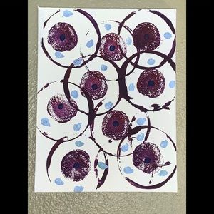 Original Signed Abstract painting 6” x 8”